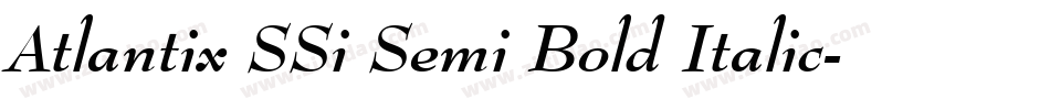 Atlantix SSi Semi Bold Italic字体转换